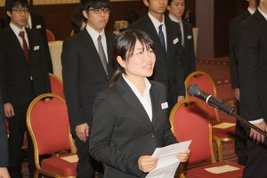 入社式決意表明の画像